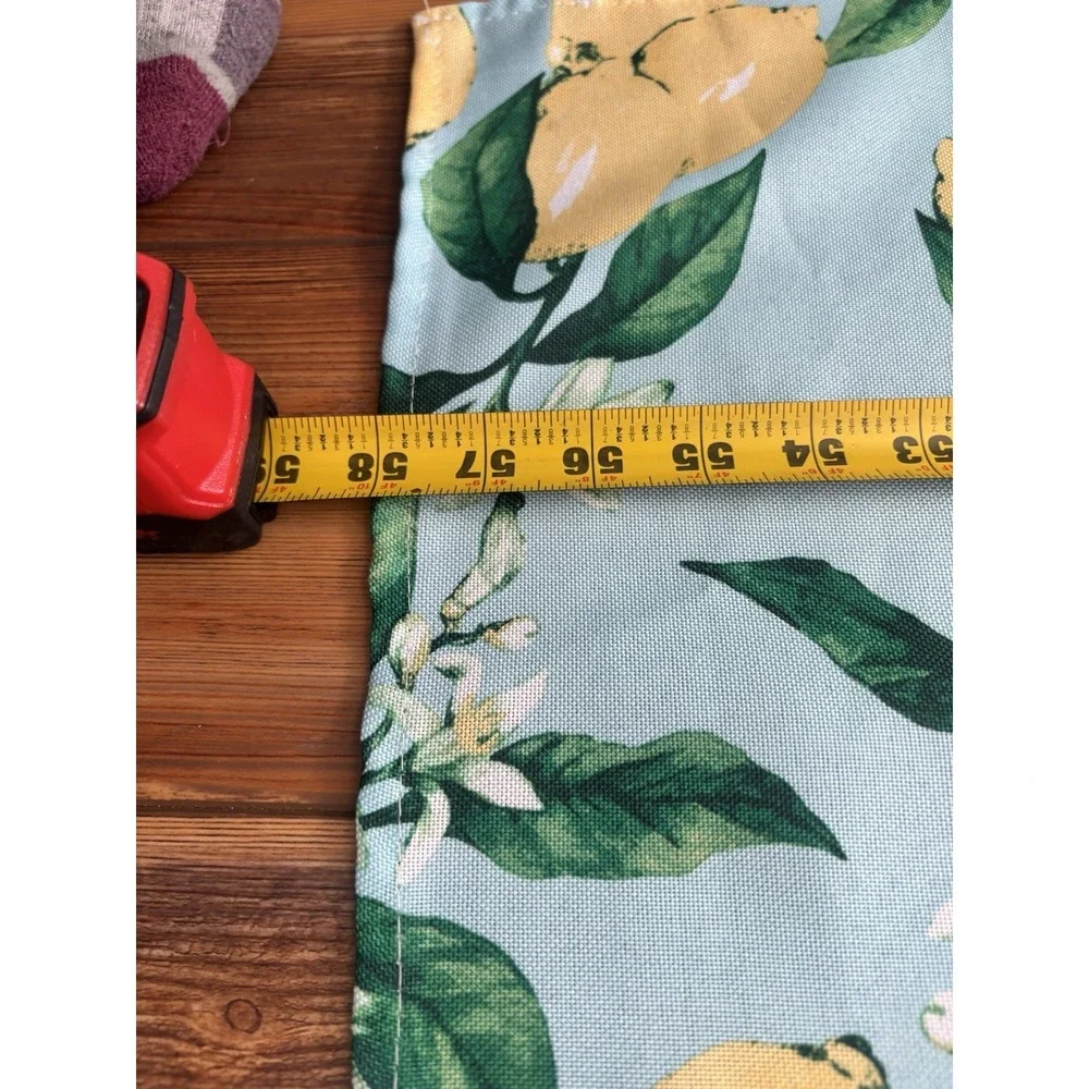 Lemon‎ Tablecloth Spring Summer Table Cloth 83x58 Light Blue Cottagecore